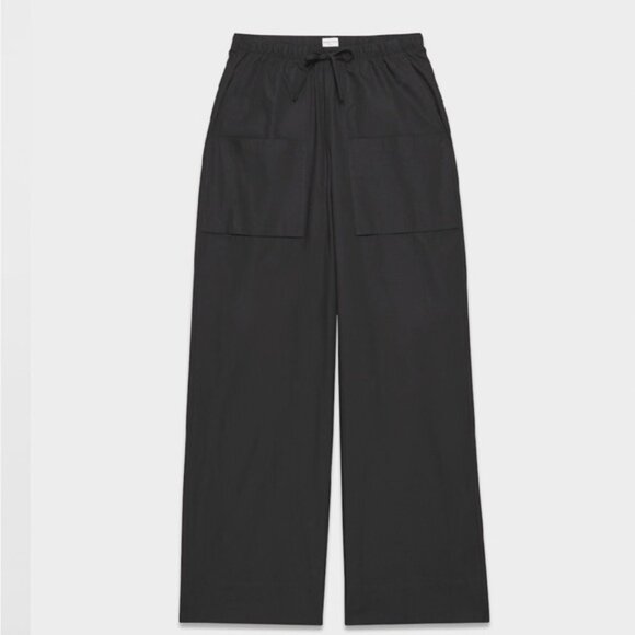 Aritzia Babaton System Wide-leg cotton Poplin Pant Black - Picture 6 of 13